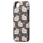 patroon met een klein beer slapen Case-Mate iPhone case (Achterkant Links)