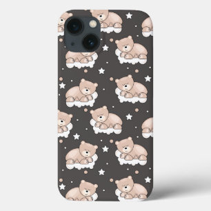 patroon met een klein beer slapen iPhone 13 hoesje