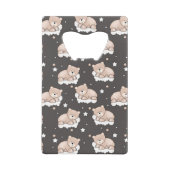 patroon met een klein beer slapen creditkaart flessenopener (Voorkant)