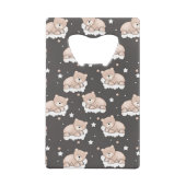 patroon met een klein beer slapen creditkaart flessenopener (Achterkant)