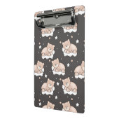 patroon met een klein beer slapen mini klembord (Angled2)