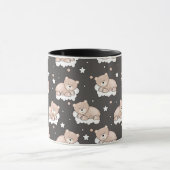 patroon met een klein beer slapen mok (Midden)