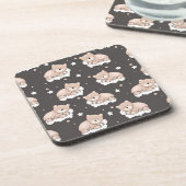 patroon met een klein beer slapen onderzetter (Linkerzijde)