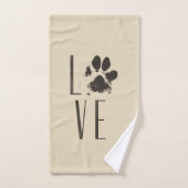 Patroon met een Pauw-afdruk die liefde uitspreidt Bad Handdoek (Handdoek)