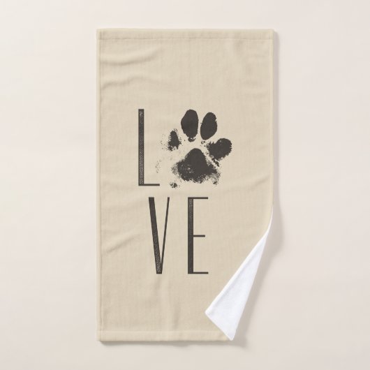 Patroon met een Pauw-afdruk die liefde uitspreidt Bad Handdoek (Handdoek)