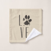 Patroon met een Pauw-afdruk die liefde uitspreidt Bad Handdoek (Wasdoekje)