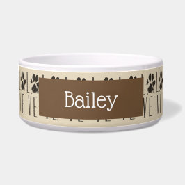 Patroon met een Pauw-afdruk die liefde uitspreidt Voerbakje