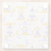 patroon met een prinses glazen onderzetter (Achterkant)