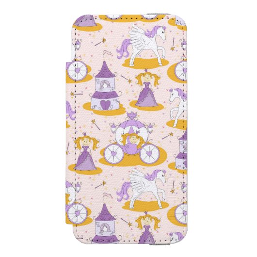 patroon met een prinses incipio iPhone portemonnee hoesje (Voorkant Agenda)
