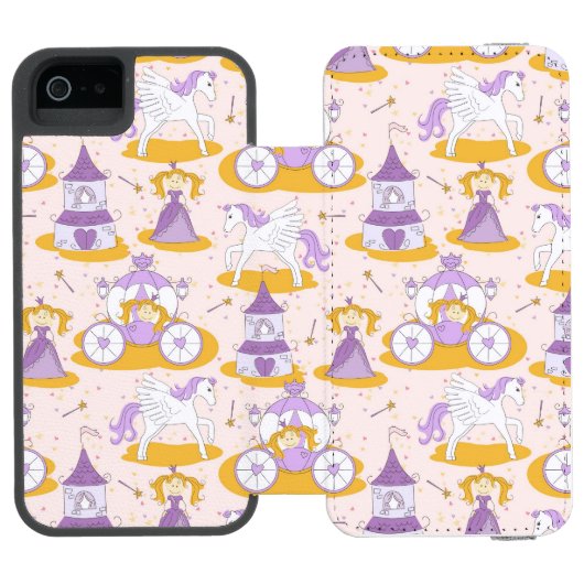 patroon met een prinses incipio iPhone portemonnee hoesje (Agenda Open)