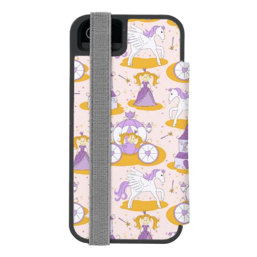 patroon met een prinses incipio iPhone portemonnee hoesje (Agenda Achterkant)
