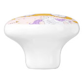 patroon met een prinses keramische knop (Zijkant)