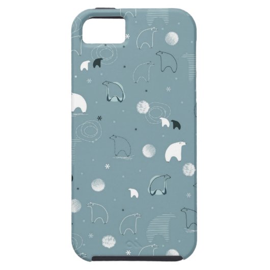 patroon met een schattig polair Case-Mate iPhone case (Achterkant)