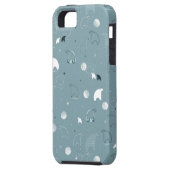 patroon met een schattig polair Case-Mate iPhone case (Achterkant Links)
