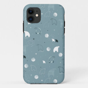patroon met een schattig polair Case-Mate iPhone case