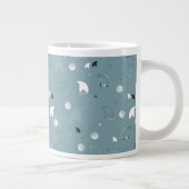 patroon met een schattig polair grote koffiekop (Rechts)