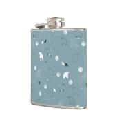 patroon met een schattig polair heupfles (Links)