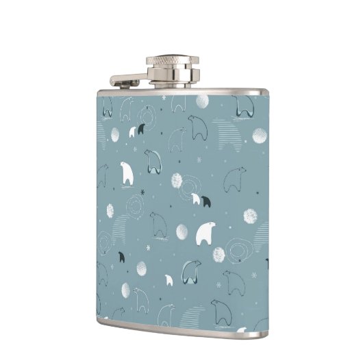 patroon met een schattig polair heupfles (Links)