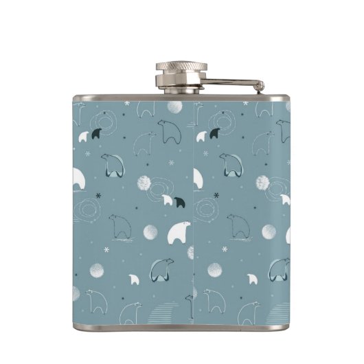 patroon met een schattig polair heupfles (Achterkant)