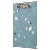 patroon met een schattig polair klembord (Links)