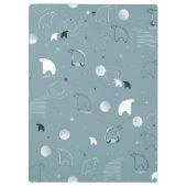 patroon met een schattig polair klembord (Achterkant)