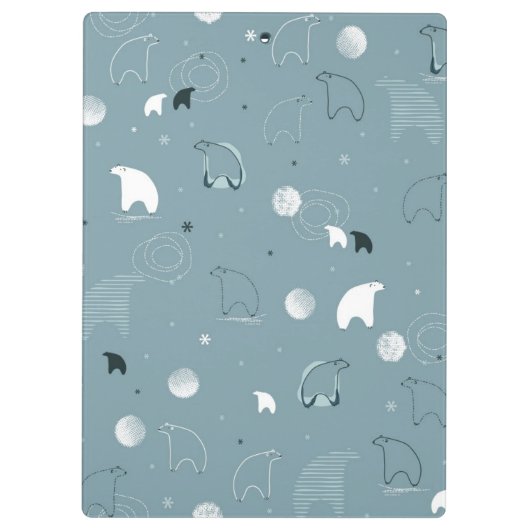 patroon met een schattig polair klembord (Achterkant)