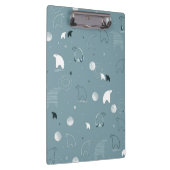 patroon met een schattig polair klembord (Rechts)