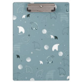 patroon met een schattig polair klembord (Voorkant)