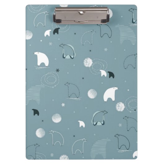 patroon met een schattig polair klembord (Voorkant)
