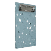 patroon met een schattig polair mini klembord (Schuin)