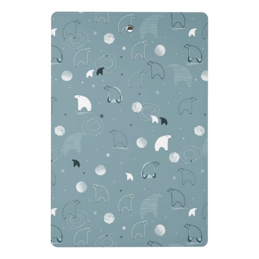 patroon met een schattig polair mini klembord (Achterkant)