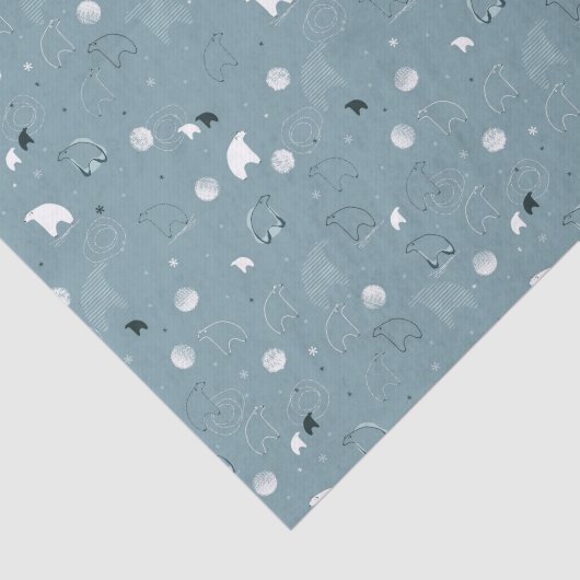 patroon met een schattig polair tissuepapier (Detail)