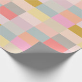  patroon met eenvoudige geometrische patches cadeaupapier (Hoek)