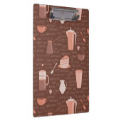 Patroon met elementen in verband met koffie klembord (Rechts)