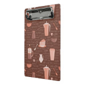 Patroon met elementen in verband met koffie mini klembord (Angled2)