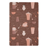 Patroon met elementen in verband met koffie mini klembord (Achterkant)