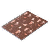 Patroon met elementen in verband met koffie notitieboek (Linkerzijde)