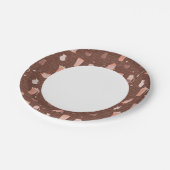 Patroon met elementen in verband met koffie papieren bordje (Gekanteld)