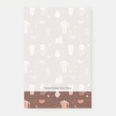 Patroon met elementen in verband met koffie post-it® notes (Voorkant)