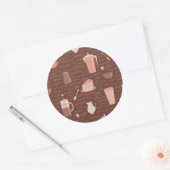 Patroon met elementen in verband met koffie ronde sticker (Envelop)