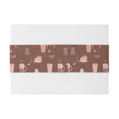 Patroon met elementen in verband met koffie uitnodigingen wikkel (Achterkant Voorbeeld)