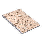 Patroon met eten notitieboek (Rechterzijde)