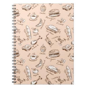 Patroon met eten notitieboek