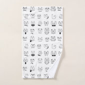 Patroon met expressies van het gezicht van Novelty Bad Handdoek (Handdoek)