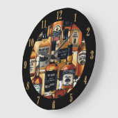 Patroon met flessen op whiskey grote klok (Hoek)