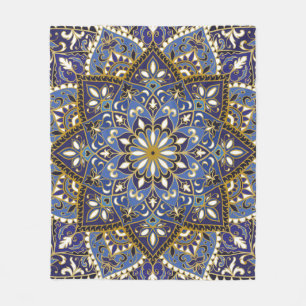 patroon met florale elementen. Orien Fleece Deken