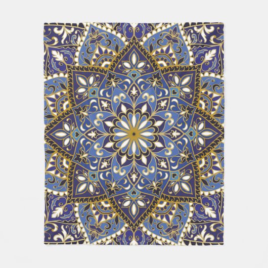patroon met florale elementen. Orien Fleece Deken (Voorkant)