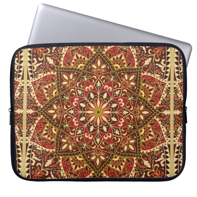   patroon met florale elementen. Orien Laptop Sleeve (Voorkant)