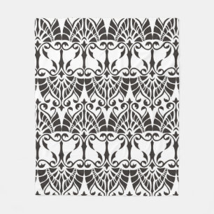 patroon met florale en geometrische oranje fleece deken