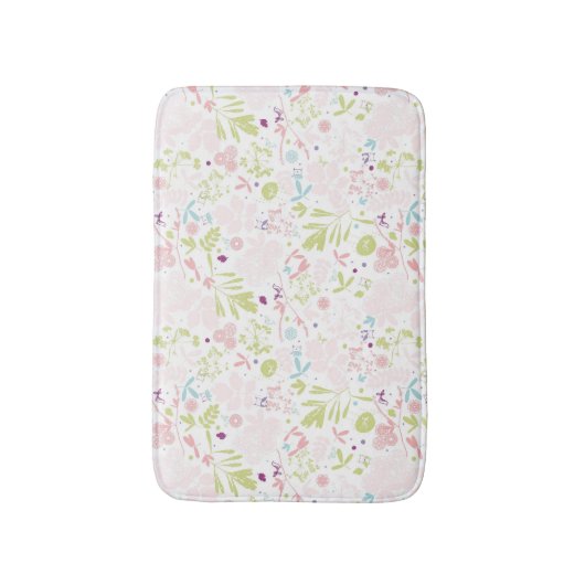 patroon met florale weergave badmat (Voorkant Verticaal)